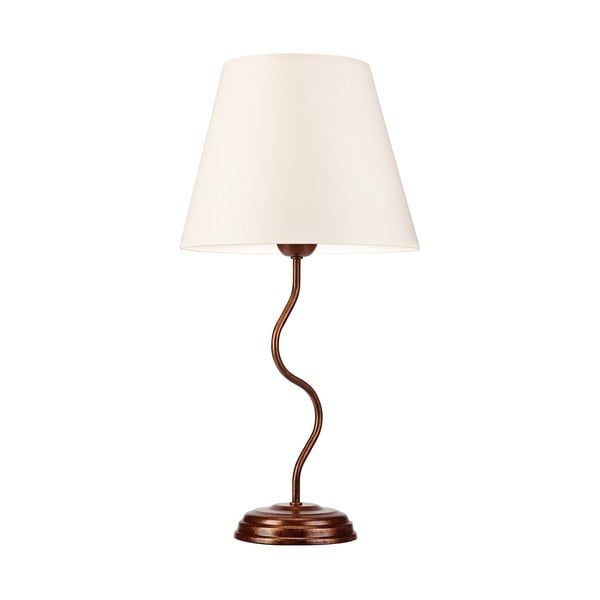 Tamno smeđa stolna lampa s tekstilnim sjenilom (visina 52 cm) Fabrizio – LAMKUR