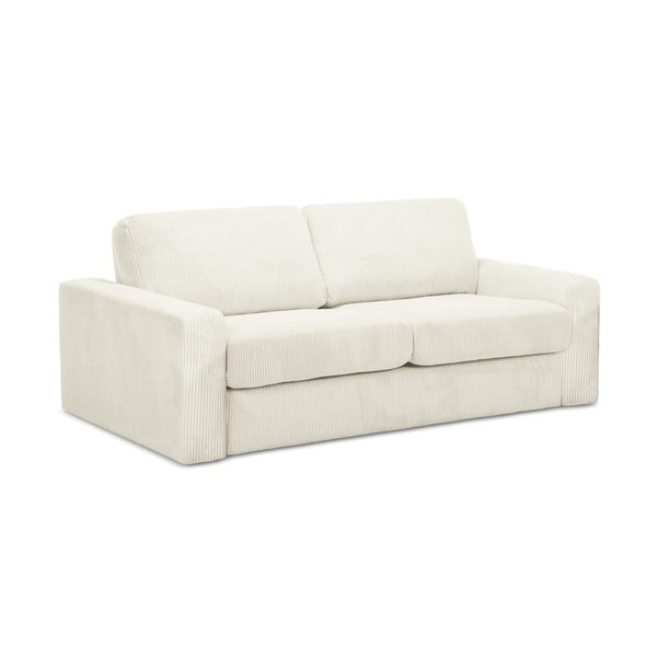 Bež sklopiva sofa od samta 195 cm Nona – Makamii-image-2