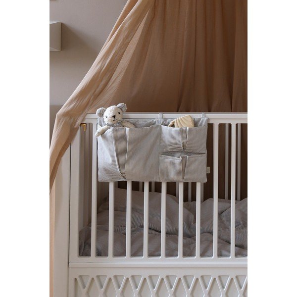 Svijetlo plavi džep za krevetić od organskog pamuka 42 cm Classic Stripes Blue – Cam Cam Copenhagen-image-1