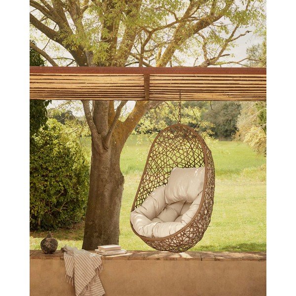 Smeđa viseća vrtna stolica Kave Home Florina-image-1