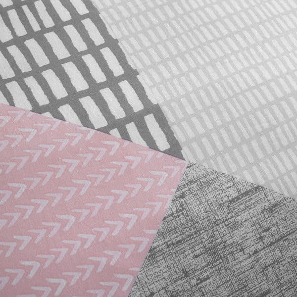 Ružičasta posteljina za krevet za jednu osobu 135x200 cm Larsson Geo – Catherine Lansfield-image-3