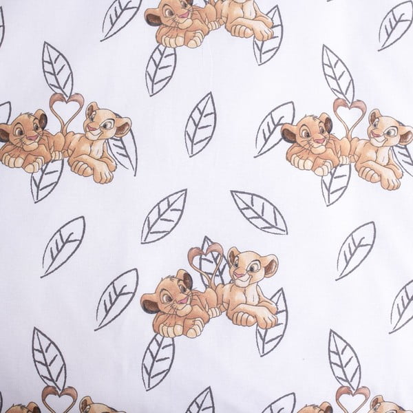 Svijetlo žuta pamučna dječja posteljina za dječji krevetić 100x135 cm Lion King "Best Friends" – Jerry Fabrics-image-4