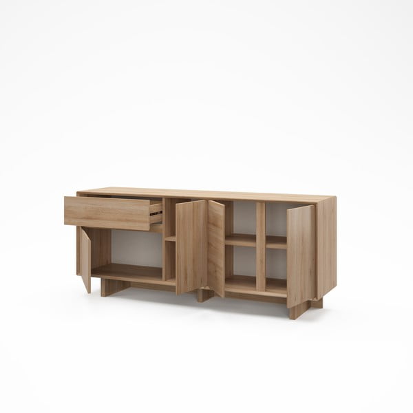 Komoda u dekoru hrasta u prirodnoj boji 180x76x45 cm Carpi – Marckeric-image-3