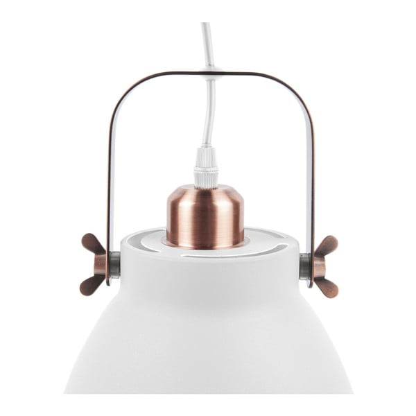 Bijela viseća lampa s detaljima u boji bakra Leitmotiv druženje, ⌀ 26,5 cm-image-1