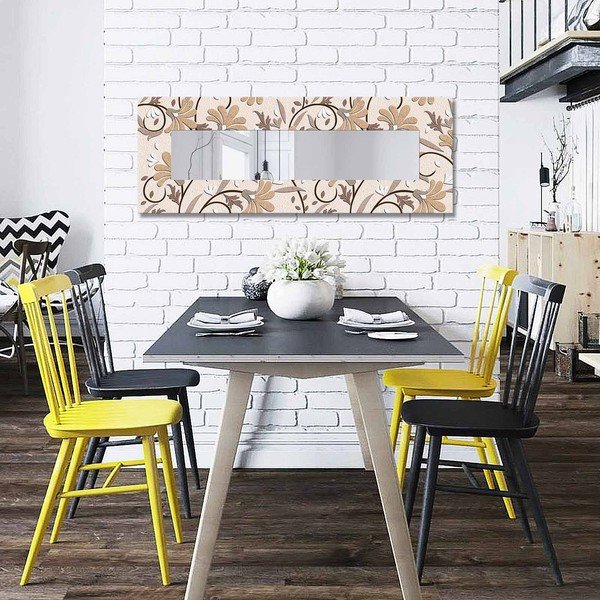 Zidno ogledalo s drvenim okvirom 40x120 cm - Wallity-image-2