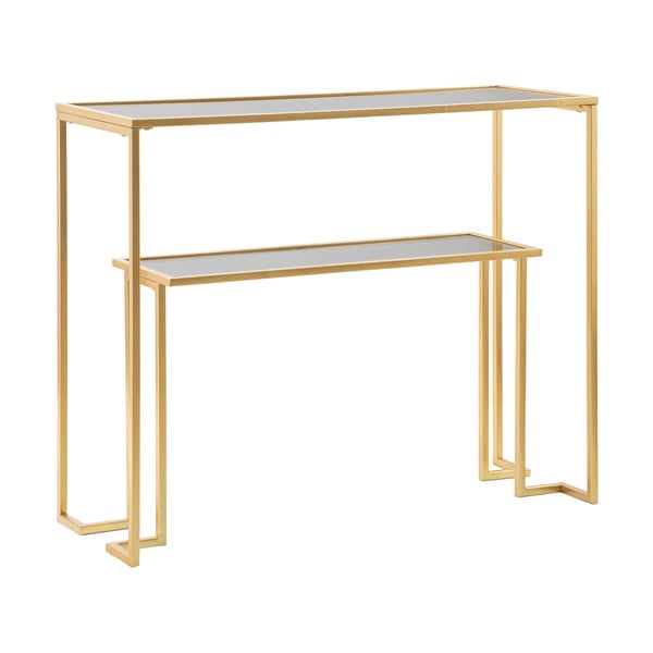 Pomoćni stol sa staklenom pločom stola u zlatnoj boji 35x100 cm Level – Mauro Ferretti