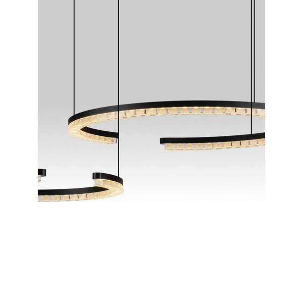 Mat crna LED viseća svjetiljka aluminijska s mogućnosti zatamnjivanja Greamy – Nova Luce-image-2