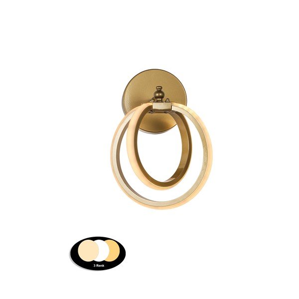 Metalna LED zidna lampa u brončanoj boji Sezen – Squid Lighting-image-2