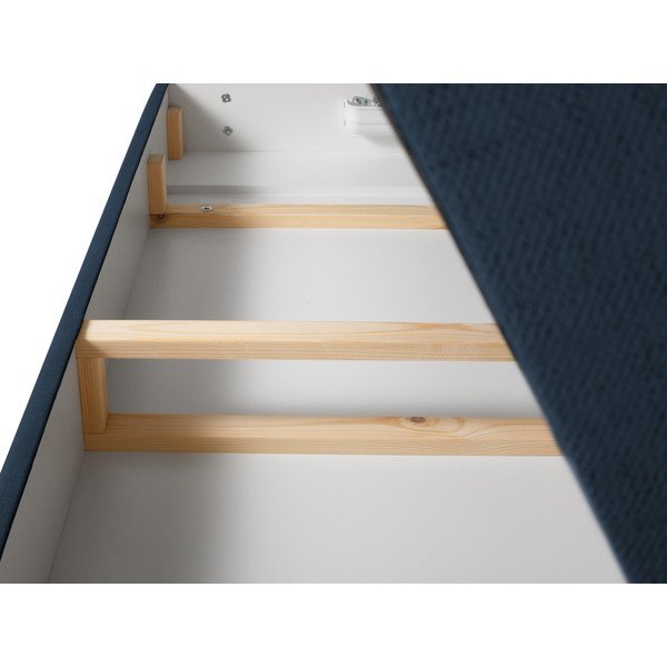Tamnoplavi boxspring krevet s prostorom za pohranu 160x200 cm Sunset - Cosmopolitan Design-image-4