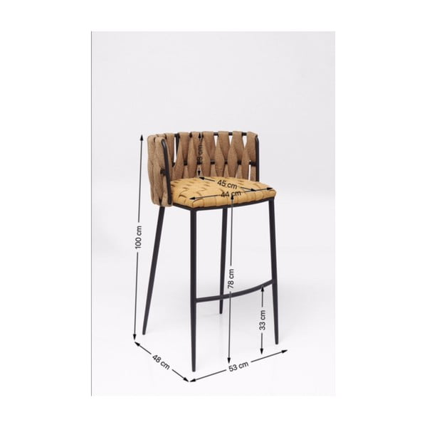 Set 2 Žute bar stolice Kare dizajn Cheerio-image-4