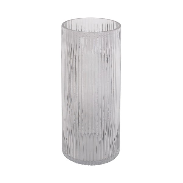 Siva staklena vaza PT LIVING Allure, visina 30 cm