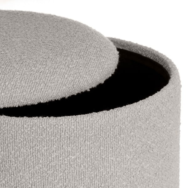 Svijetlo sivi taburei 2 kom od bouclé tkanine – Casa Selección-image-1