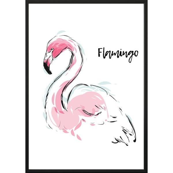 Plakat DecoKing Flamingo Aquarelle, 70 x 50 cm