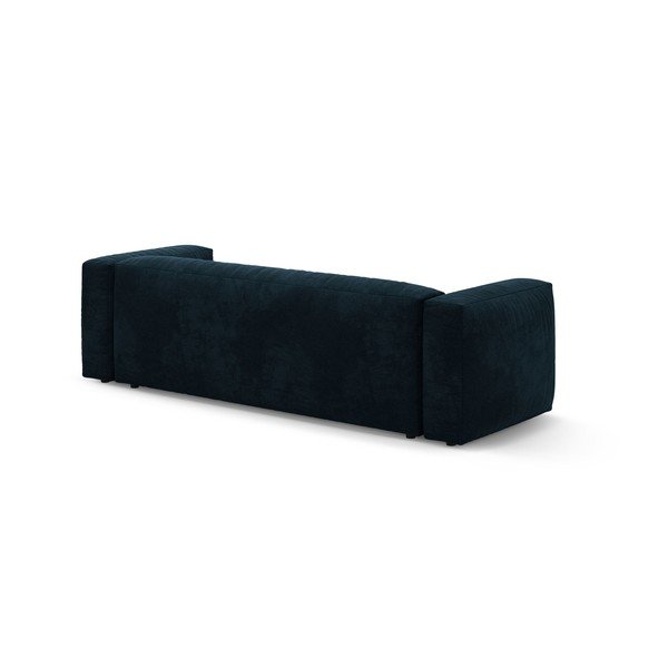 Tamno plava baršunasti sklopiva sofa 264 cm – Micadoni -image-4