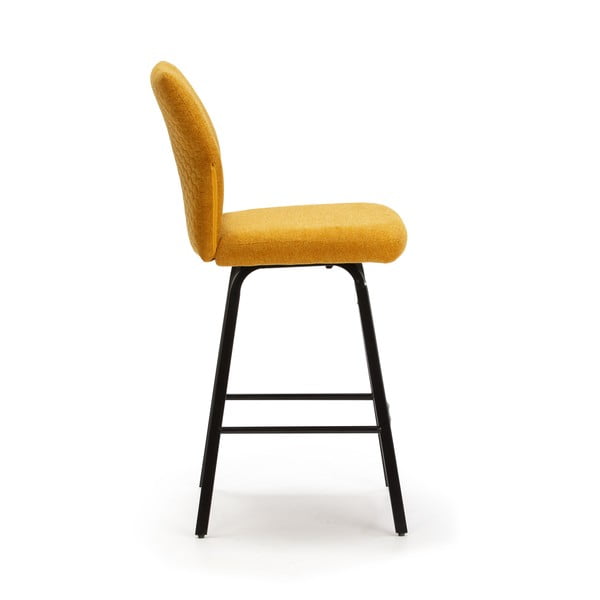 Senf žute barske stolice u setu 4 kom 65 cm Bei – Marckeric-image-4