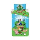 Zelena/plava pamučna dječja posteljina za krevet za jednu osobu 140x200 cm Minecraft "Outdoor Mobs" – Jerry Fabrics