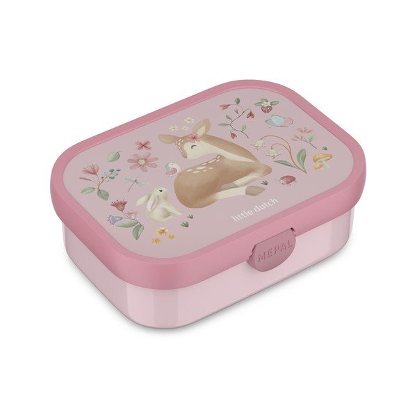 Svijetlo ružičasta plastična dječja kutija za ručak Fairy Garden by Little Dutch – Mepal