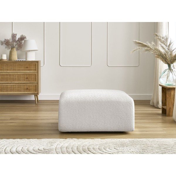 Bijeli tabure od bouclé tkanine Tina – Bobochic Paris-image-4