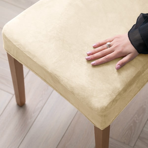 Bež rastezljive presvlake 4 kom za stolicu 48 cm Sento – Restilo-image-1