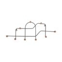 Siva metalna zidna vješalica 71 cm Maze – PT LIVING