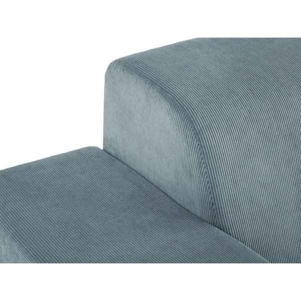 Svijetloplava baršunasta kutna sofa Cosmopolitan Design Hobart, lijevi kut-image-1