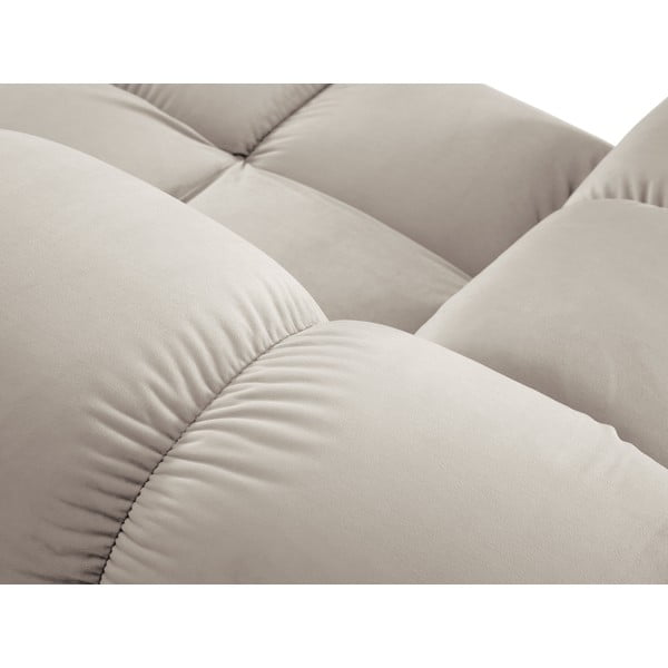 Bež baršunasti modularna sjedeća garnitura (s desnim kutom) Bellis – Micadoni -image-1