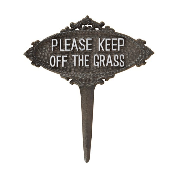 Metalni vrtni kolac Please Keep off the Grass – Esschert Design-image-1