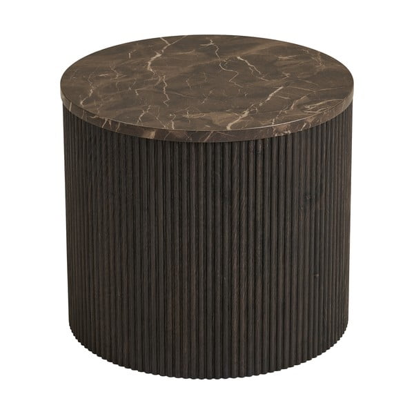 Okrugao pomoćni stol s pločom stola u mramornom dekoru ø 45 cm Rota – House Nordic