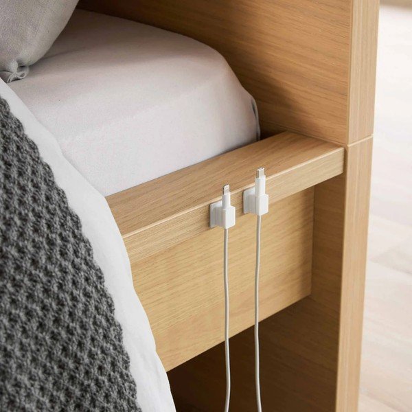 Bijeli metalni uredski organizatori u setu 5 kom za kablove Smart – YAMAZAKI-image-2