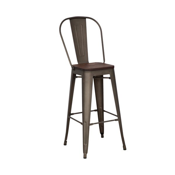 Set od 2 crne barske stolice Mauro Ferretti Detroit, visina 115 cm-image-1