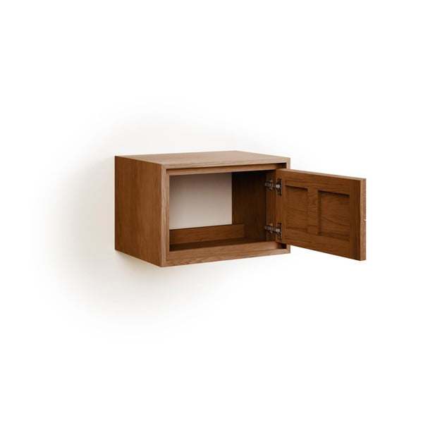 Smeđi zidni ormarić za ispod umivaonika od masivne tikovine 60x40 cm Kenta – Kave Home-image-3