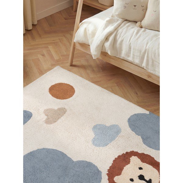 Krem periv/ručno rađen pamučan dječji tepih 140x200 cm Snuggle Lionel – Hanse Home-image-3