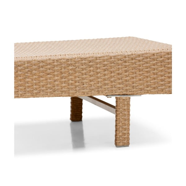 Bež vrtna ležaljka od umjetnog ratana Bonami Essentials Portugal, dužine 200 cm-image-3