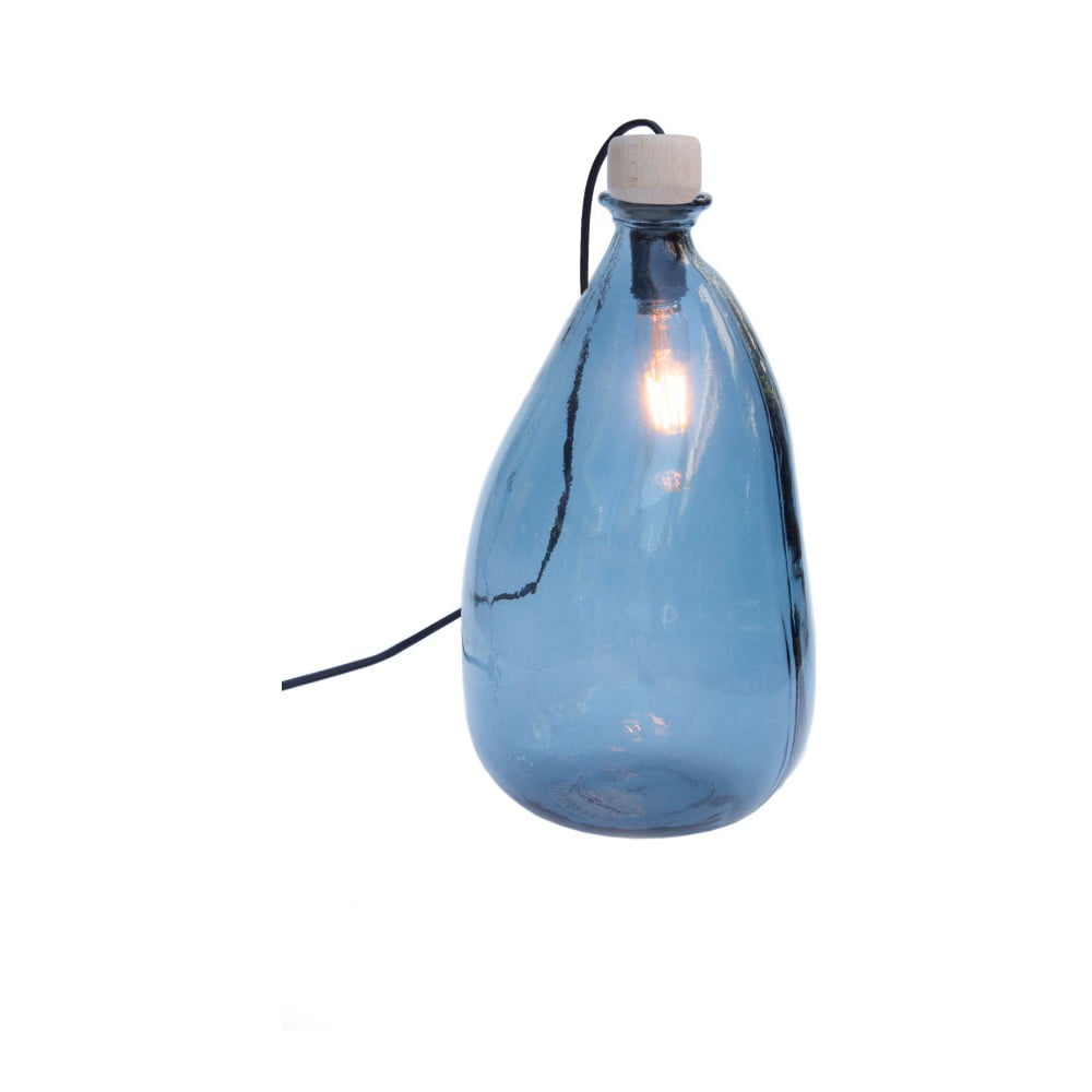 Plava lampa od recikliranog stakla Velvet Atelier Tropez, ø 34 cm