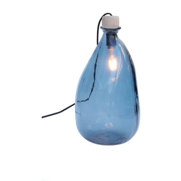 Plava lampa od recikliranog stakla Velvet Atelier Tropez, ø 34 cm