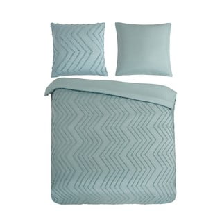Svijetlo zelena posteljina za bračni krevet/za produženi krevet od mikrovlakana 200x220 cm Pure Zigzag – Good Morning