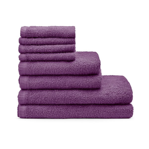 Ljubičasti brzosušeći/od frotira pamučni set ručnika 8 kom Quick Dry – Catherine Lansfield
