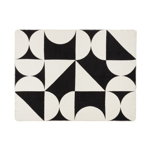 Crna/krem deka 150x200 cm Tul – noo.ma