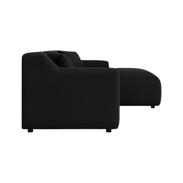 Crna kutna garnitura od samta (s desnim kutom/s ležaljkom) Martin – Ropez-image-3