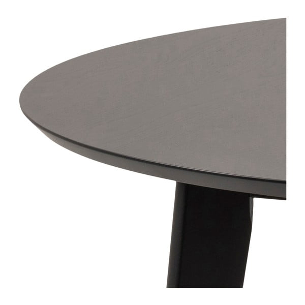 Crni blagovaonski stol u hrastovom dekoru Acton Roxby, ø 105 cm-image-3