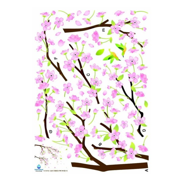 Set naljepnica Ambiance Tree Branch Pink Flowers-image-2