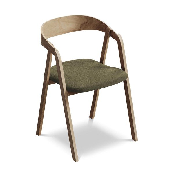 Zelena blagovaonska stolica od masivnog drveta Erika – Makamii