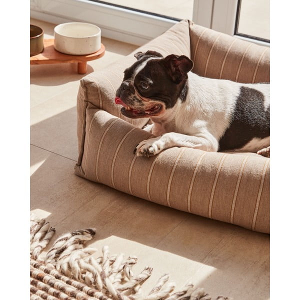 Smeđi krevet za pse 60x60 cm Toby - Kave Home-image-1