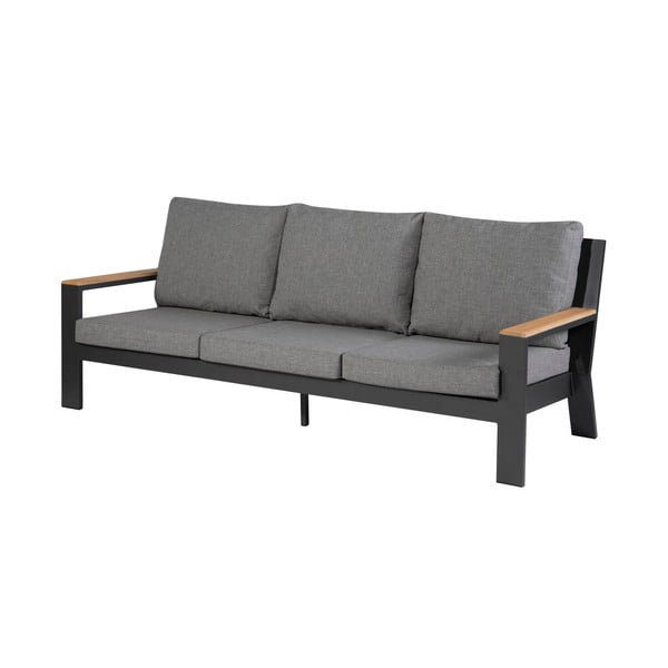 Crna/siva metalna vrtna sofa Valerie – Exotan