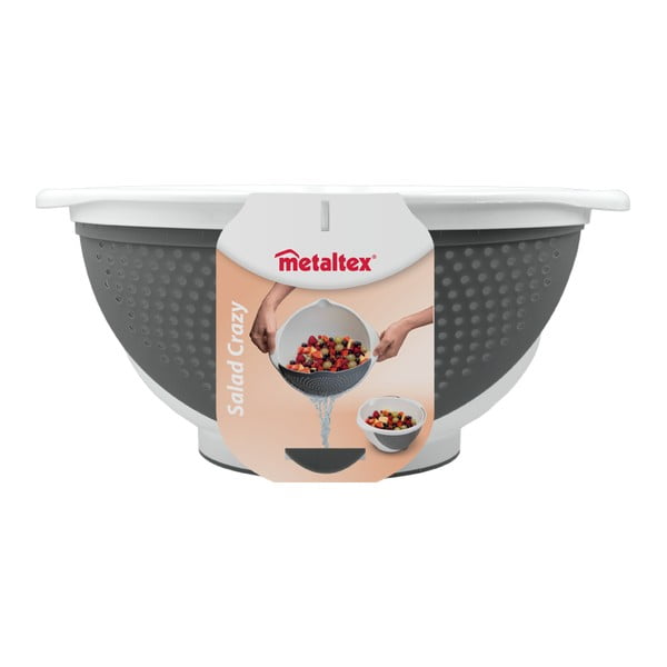 Bijela zdjela s cjedilom 2u1 Metaltex, Ø 28 cm-image-4