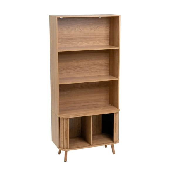 Biblioteka u dekoru hrasta u prirodnoj boji 80x172x40 cm Elia – Casa Selección-image-1
