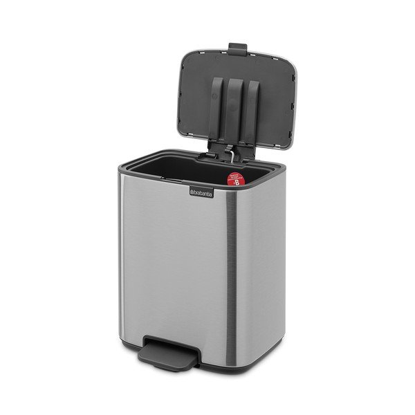 Željezna kanta za smeće s pedalom u mat srebrnoj boji 7 l Bo – Brabantia-image-2