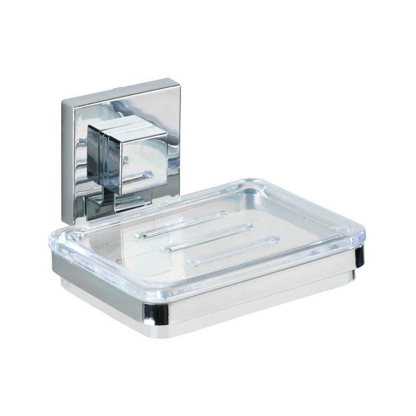 Plastičan samoljepljiv set pribora za kupaonicu u sjajno srebrnoj boji Quadro – Wenko-image-4