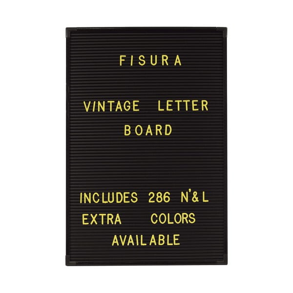 Set od 286 žutih slova na Fisura Vintage ploči