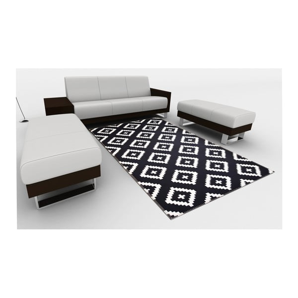 Bijeli/crni periv tepih 80x150 cm Geo – Vitaus-image-3